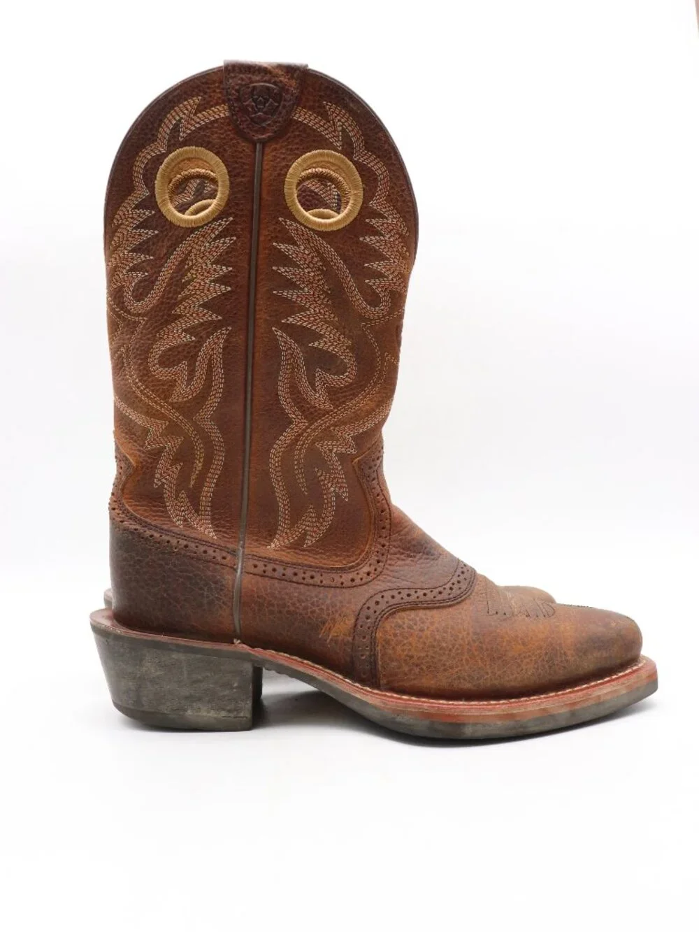 Ariat Heritage Roughstock Men's 7 D Brown Leather Western Cowboy Boots 10002227